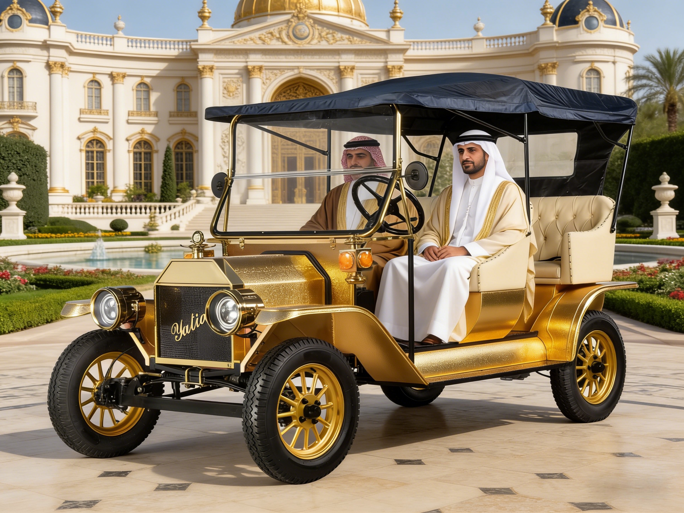 Carro tur&iacute;stico el&eacute;trico vintage YATIAN Gold para o mercado do Oriente M&eacute;dio