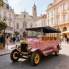 YATIAN LY11N Carro elétrico vintage personalizado rosa e dourado de 11 lugares - ônibus turístico lucrativo em várias cenas