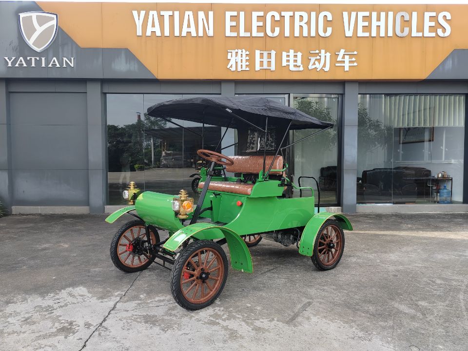 Carro antigo multiuso verde 1903 tipo aberto