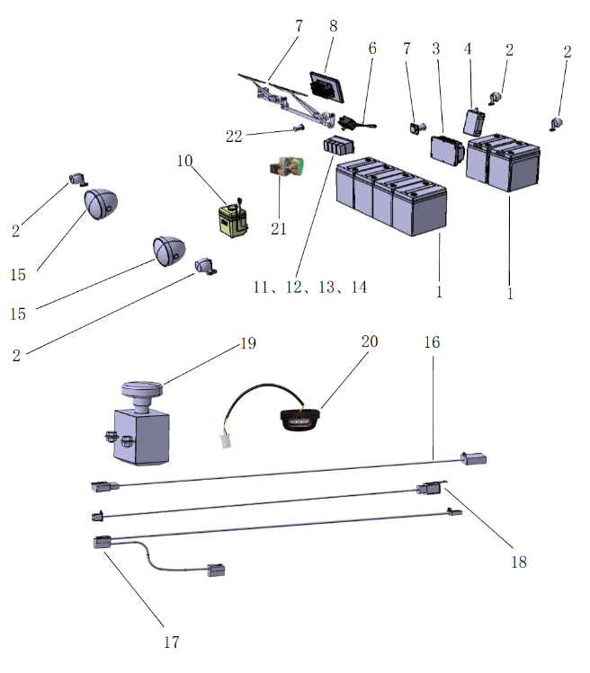 Peças sobressalentes originais para componentes completos do sistema de veículo elétrico clássico LY05B em estoque