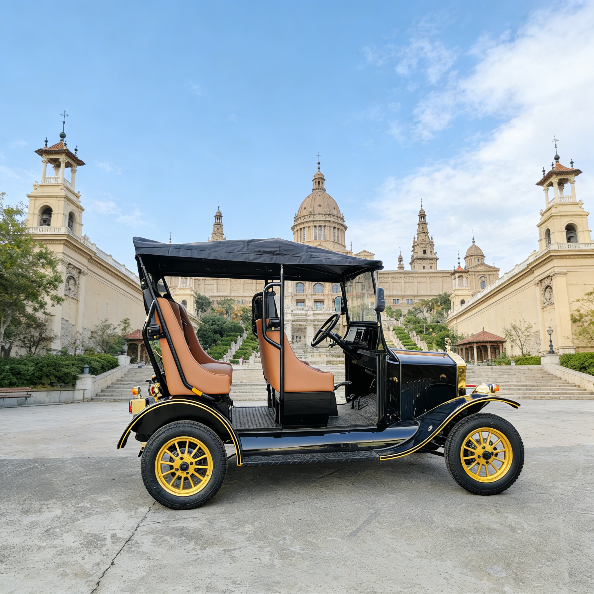Carro turístico elétrico vintage de 4 lugares com certificação COC (LY05B) | YATIAN