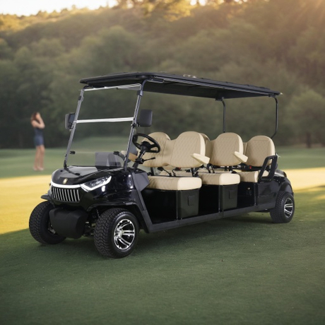 Carrinho de golfe Yatian GQ06C de 6 lugares com motor 48V 5KW de alto desempenho e durável