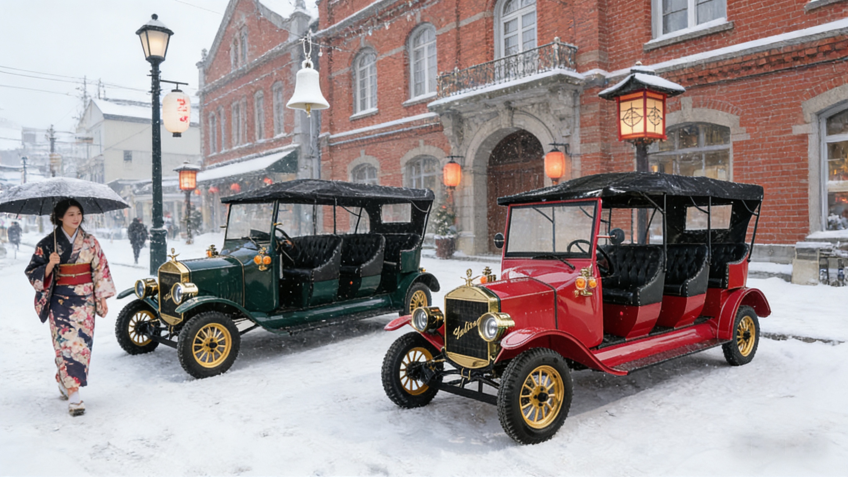 Carro tur&iacute;stico el&eacute;trico antigo para resorts costeiros