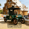 Carro elétrico de turismo vintage em cores personalizáveis ​​- perfeito para casamentos, resorts e atrações turísticas