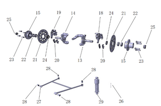 Peças sobressalentes originais para componentes completos do sistema de veículo elétrico clássico LY05B em estoque