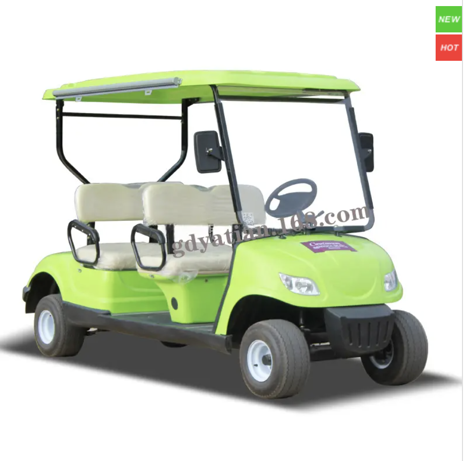 Carrinho de golfe el&eacute;trico verde Yatian GQ04A para campos de golfe e &aacute;reas recreativas
