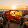 Icônico Food Truck Retro da Coca-Cola - Carrinho de lanches multifuncional famoso na Internet para mercados noturnos (personalizável)