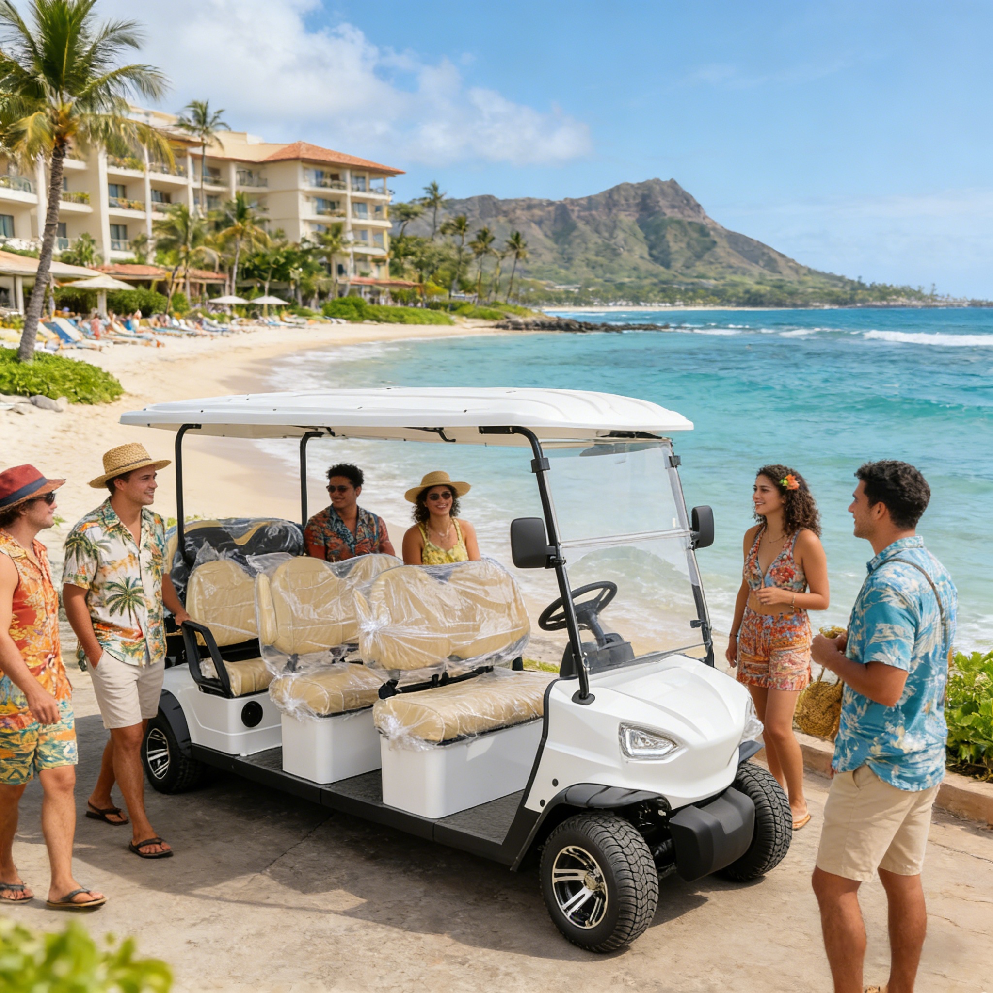 Carrinho de golfe tur&iacute;stico el&eacute;trico de 8 lugares (1)